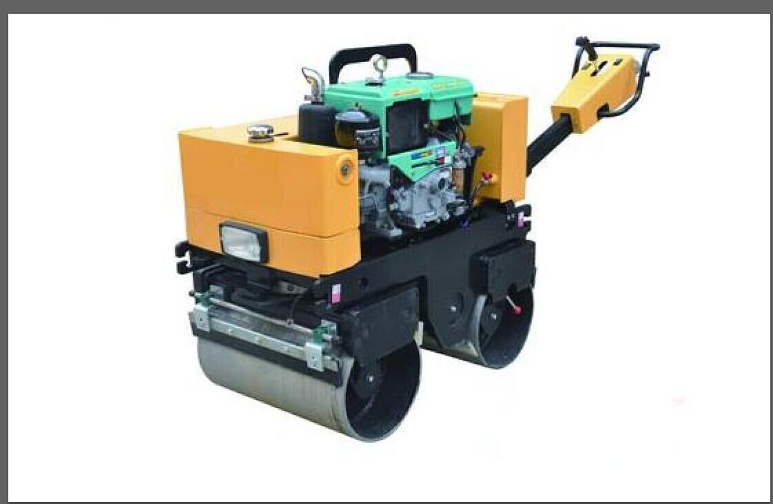 Compresor de funcionamiento diesel doble hidráulico 1.0-1.3ton del rodillo del tambor del radio del rodillo de camino del tambor pequeño
